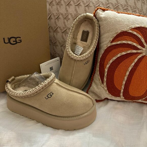 UGG Tazz Platform Slipper Mustard Seed UGG - Picture 1 of 7